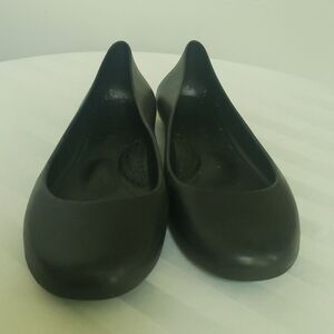 Okabashi Shoes Womens sz 7 Black Rubber Slip On Round Toe Casual Ballet Flats